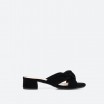 Black Mules in Leather for Woman - FINK