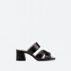 Black Mules in Leather for Woman - LIP