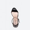 Black Sandals in Leather for Woman - VAIL