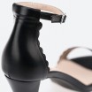 Sandales noires en cuir pour Femme - VAIL