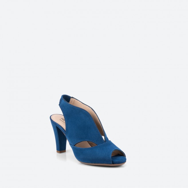 Sandales bleues en cuir pour Femme - VALENCIA