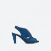 Blue Sandals in Leather for Woman - VALENCIA