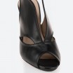 Black Sandals in Leather for Woman - VALENCIA
