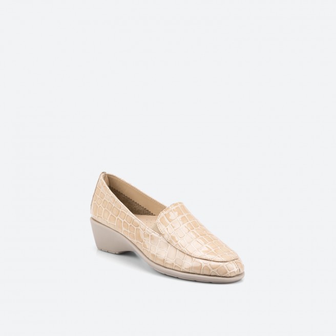 Beige Moccasins in Leather for Woman - NARITA