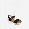Black Sandals in Leather for Woman - DRESDEN