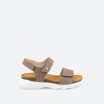 Beige Sandals in Leather for Woman - DRESDEN