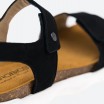 Sandales noires en cuir pour Femme - DRESDEN
