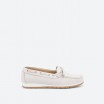 White Moccasins in Leather for Woman - WATERLOO