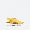 Yellow Sandals in Leather for Woman - DRAGON